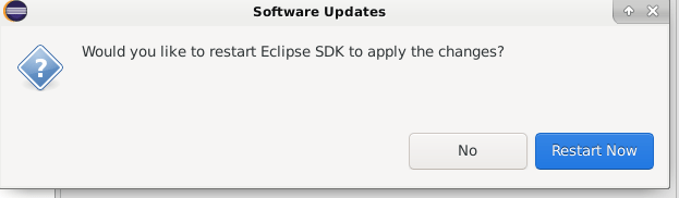 Käynnistä Eclipse uudelleen