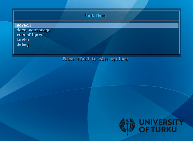 SYSLINUX-käynnistysvalikko